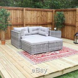 Wido Grey Rattan Sofa Set Wicker Garden Furniture Modular Sofa