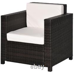 1 Seater Garden Patio Rattan Wicker Furniture Single Cube Chair Sofa Outdoor