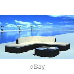 15Pcs Modern Corner Rattan Outdoor Garden Sofa Sets Seating Furniture Patio