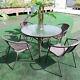 2/4pcs Set Metal Garden Patio Furniture Set Outdoor Rattan Chairs & Coffee Table