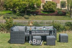 2019 NEW Barcelona range Rattan garden furniture sofa set 9 seater dining set