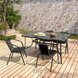 3/5/7 Pieces Garden Bistro Patio Furniture 60-150cm Table Set Chair Waterproof