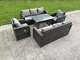 3 Option Pe Rattan Reclining Garden Furniture Sets High Back Lounge Dining Table