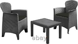 3 Piece Outdoor Patio Chair Table Lounge Garden Chair Balcony Set Furniture Set