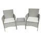3pcs Rattan Garden Furniture Set With Chairs Table Patio Outdoor Conservatory