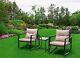 3pcs Rattan Garden Outdoor Furniture Set Rocking Chairs Table- Rocky