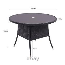 4/5Pcs Rattan Furniture Garden Table And Chairs Set Outdoor Patio Conservatory