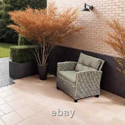 4 Piece Natural Rattan Garden Furniture Set Indoor Outdoor Conservatory