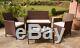 4 Piece Rattan Garden Furniture Set chairs sofa Table Outdoor Patio Conservatory