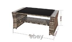 4-Piece Rattan Sofa Chair Table Furniture Outdoor Set Garden Patio Conservatory