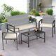 4 Piece Set Rattan Garden Furniture Outdoor Chairs Table Sofa Conservatory