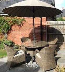 4 SEASONS 4 Seat Rattan Garden Furniture/dining set