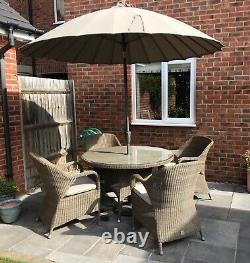 4 SEASONS 4 Seat Rattan Garden Furniture/dining set