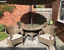 4 SEASONS 4 Seat Rattan Garden Furniture/dining set