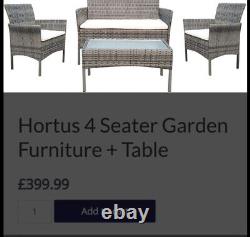 4 Seater Garden Furniture Set + Table