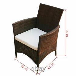 4 Seater Rattan Garden Dining Set Furniture Seating Table Patio Outdoor 5pc New