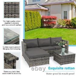 4 Seater Rattan Garden Furniture Outdoor Corner Set Outdoor Patio Sofa L Shape