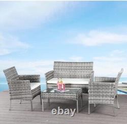 4 piece rattan garden furniture set