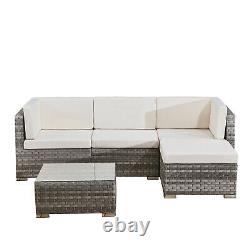 4 seats outdoor sofa rattan garden furniture set Grey CANNES
