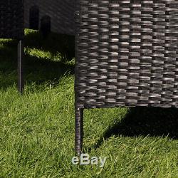 4pc Garden Patio Black Rattan Sofa Outdoor Furniture Conservatory Wicker Wido