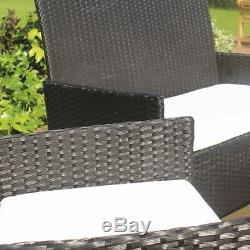 4pc Garden Patio Black Rattan Sofa Outdoor Furniture Conservatory Wicker Wido