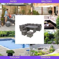 5-Piece Rio Rattan Garden Furniture Set-Mixed Grey