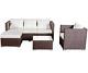 5-seater Canonbury Rattan Sofa Set, Brown Garden Furniture Patio Outdoor Sofa C4