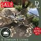 5pc Rattan Garden Bistro Furniture Set 4 Chairs & Large Coffee Table Grey/brown