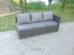 6 Seater Corner Rattan Sofa Set Coffee Table Out Door Garden Furniture Grey Mix