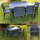 6 Seater Garden Patio Furniture Set Chairs Table Outdoor Bistro Set Rattan Style