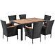 6 Seater Rattan Garden Furniture Set Dining Table Chair Set Cushions Outdoor