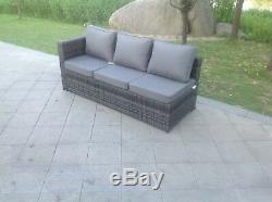 6 Seater rattan corner sofa set coffee table outdoor garden furniture Mix Grey