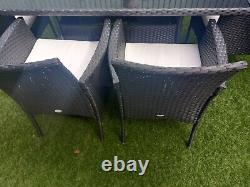 6 seater black rattan garden furniture set