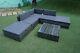 6pcs Rattan Outdoor Garden Furniture Patio Corner Sofa Set Wicker Steel Fram