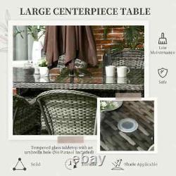 7 Garden Furniture Set PE Rattan Dining Set Patio Wicker Furniture itzcominghome