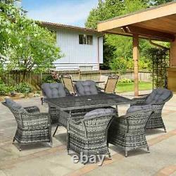 7 Garden Furniture Set PE Rattan Dining Set Patio Wicker Furniture itzcominghome