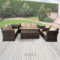 7 Seater Rattan Furniture Garden Patio Outdoor Lounge Set Sofa Coffee Table