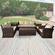 7 Seater Rattan Furniture Garden Patio Outdoor Lounge Set Sofa Coffee Table