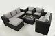 8 Seater New Rattan Garden Furniture Set Sofa Table Chairs Patio Conservatory