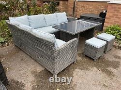8 Seater Rattan Corner Sofa Set Bellagio Outdoor Garden Furniture