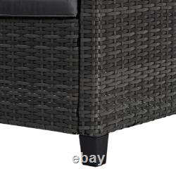8 Seater Rattan Garden Furniture Set Corner Sofa Table Bench Stool with Cover