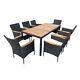 8 Seater Rattan Garden Furniture Set Dining Table Chairs Set Cushions Outdoor