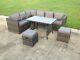 8 Seater Rattan Corner Sofa Set Dining Table Set Outdoor Garden Furniture