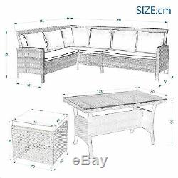 9 SEATERS RATTAN GARDEN FURNITURE Dining SET SOFA TABLE STOOL PATIO CONSERVATORY