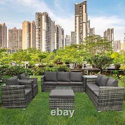 9 Seater Rattan Dining Table Garden Furniture Sofa Set Conservatory Outdoor