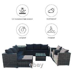 9 Seater Rattan Dining Table Garden Furniture Sofa Set Conservatory Outdoor