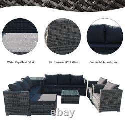 9 Seater Rattan Dining Table Garden Furniture Sofa Set Conservatory Outdoor