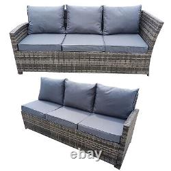 9 Seater Rattan Garden Furniture Corner Set with Height Adjustable Rising Table