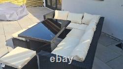 9 seater rattan garden furniture corner sofa set COLLECTION ONLY ASSEMBLED