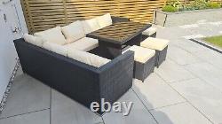 9 seater rattan garden furniture corner sofa set COLLECTION ONLY ASSEMBLED